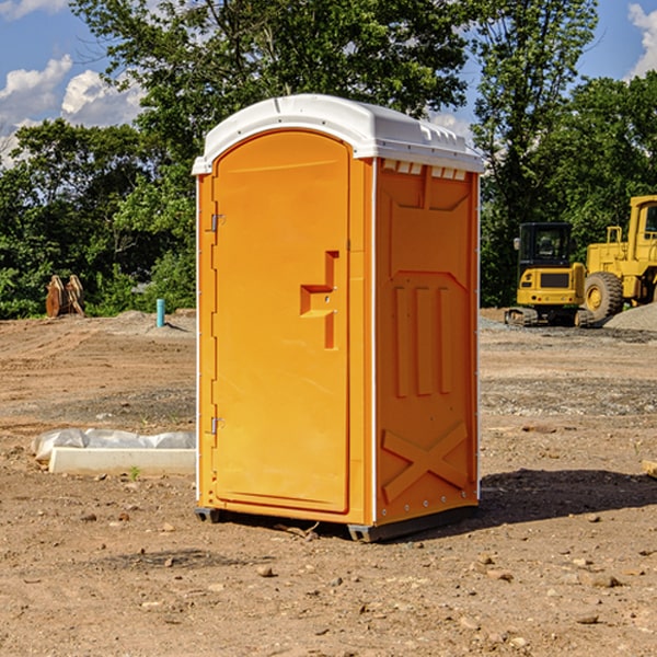 how often are the porta potties cleaned and serviced during a rental period in Abernant AL